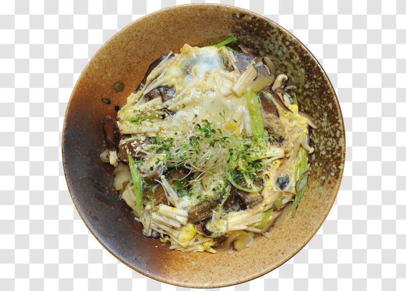 Yakisoba Vegetarian Cuisine Donburi Thai Shiitake - Food - Mushroom Transparent PNG