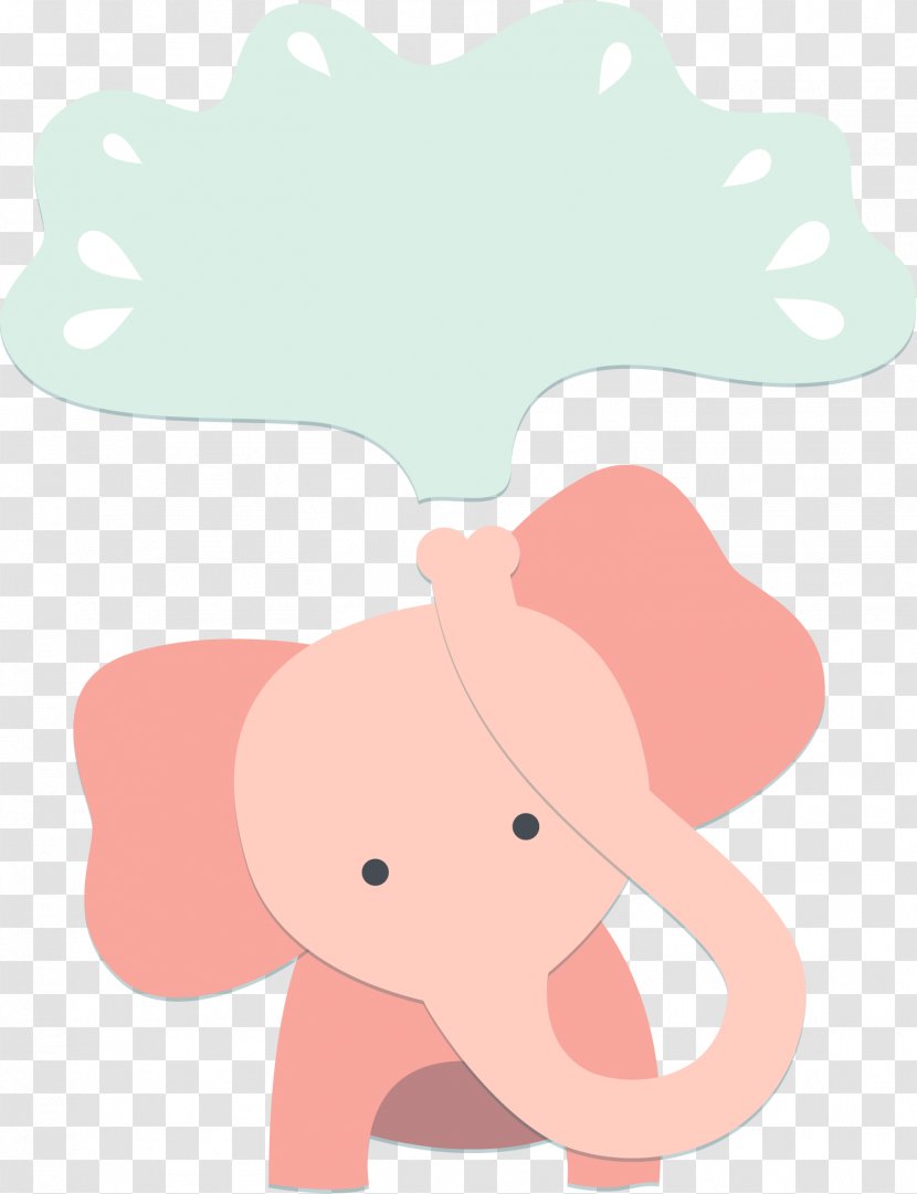 Elephant Pink Clip Art - Heart - Vector Transparent PNG