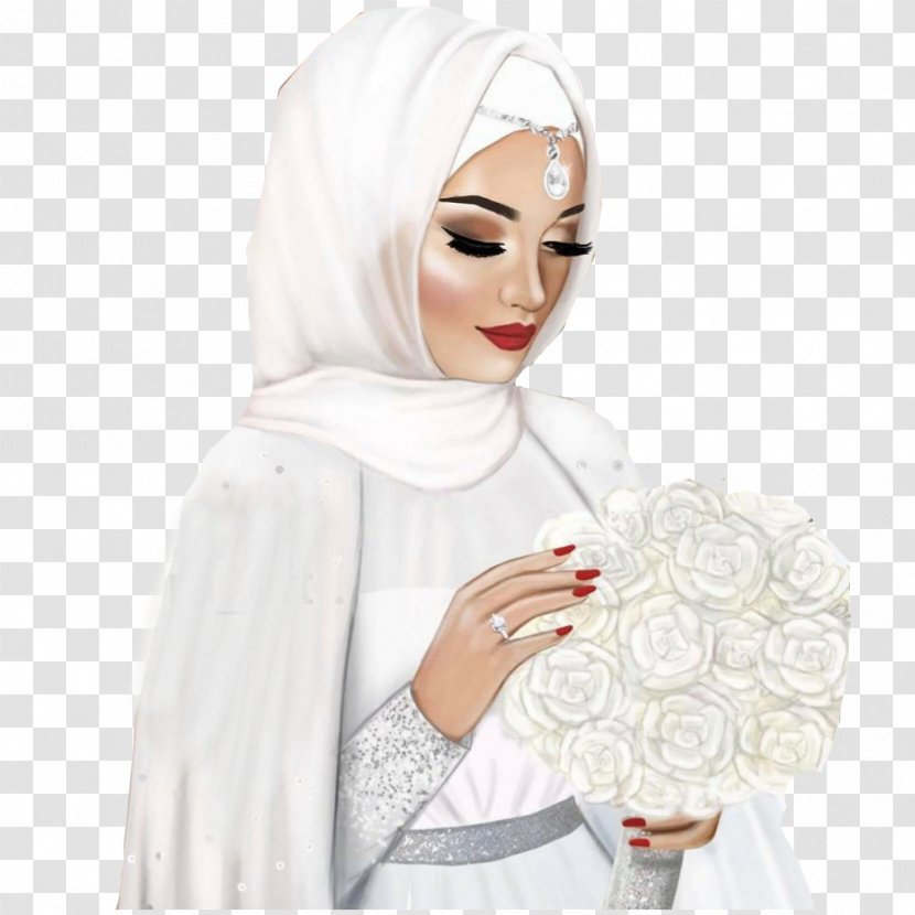 White Head Abaya Transparent PNG