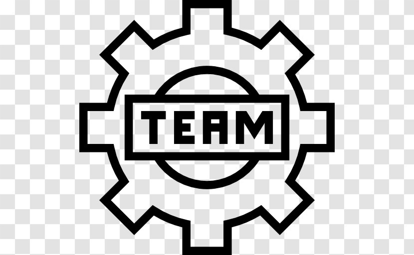 Gear - Black And White - Teamwork Icon Transparent PNG