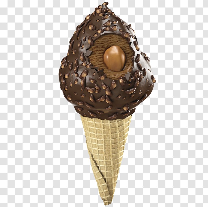 Chocolate Ice Cream Cones - Dulce De Leche Transparent PNG
