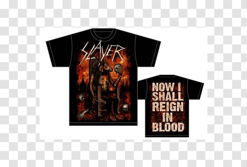 T-shirt Slayer Thrash Metal Black Heavy - Sleeve Transparent PNG