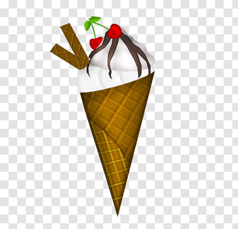 Ice Cream Cone Strawberry Food - Chocolate - Cones Transparent PNG