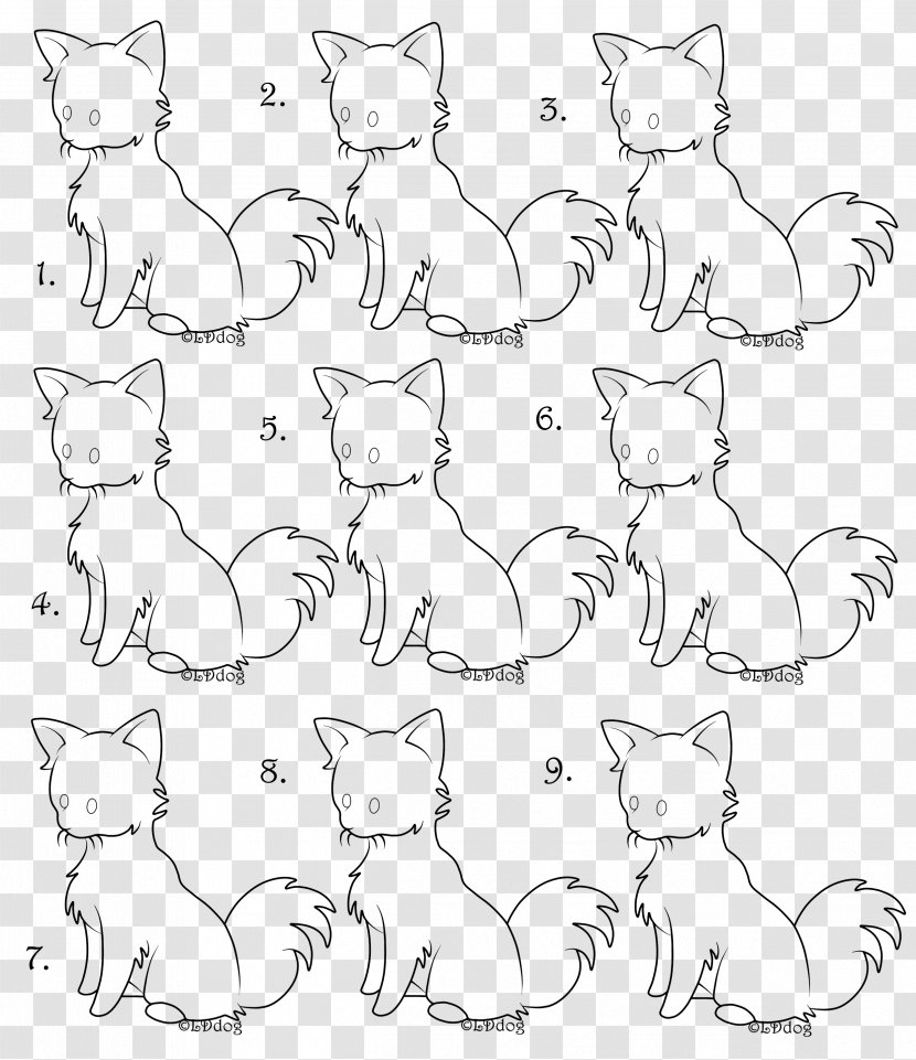 Whiskers Cat Line Art Paw Sketch Transparent PNG