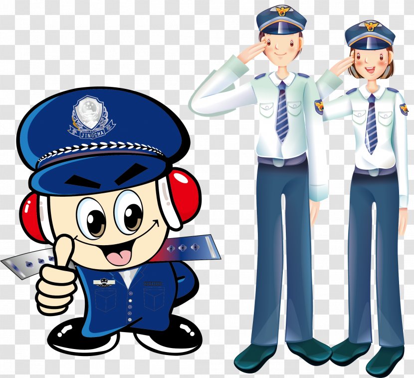 Cartoon Comics Police Officer - Firefighter - Network Alarm Prompt Language Transparent PNG