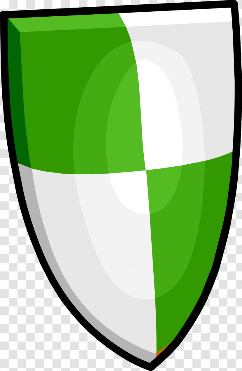 Club Penguin Clip Art - Area - Green Shield Cliparts Transparent PNG