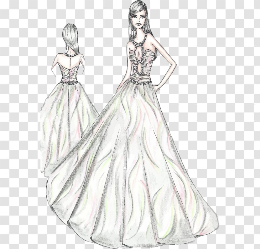 Dress Drawing Woman Sketch - Costume Design Transparent PNG