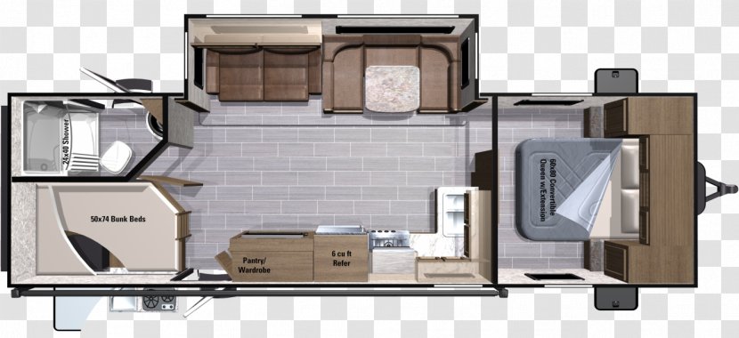 Caravan Campervans Trailer Floor Plan Living Room - Butler Rv Center Transparent PNG