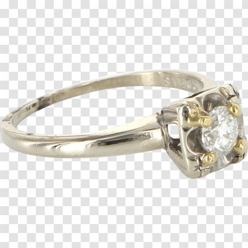 Ring Silver Gold Platinum Diamond - Engagement Transparent PNG