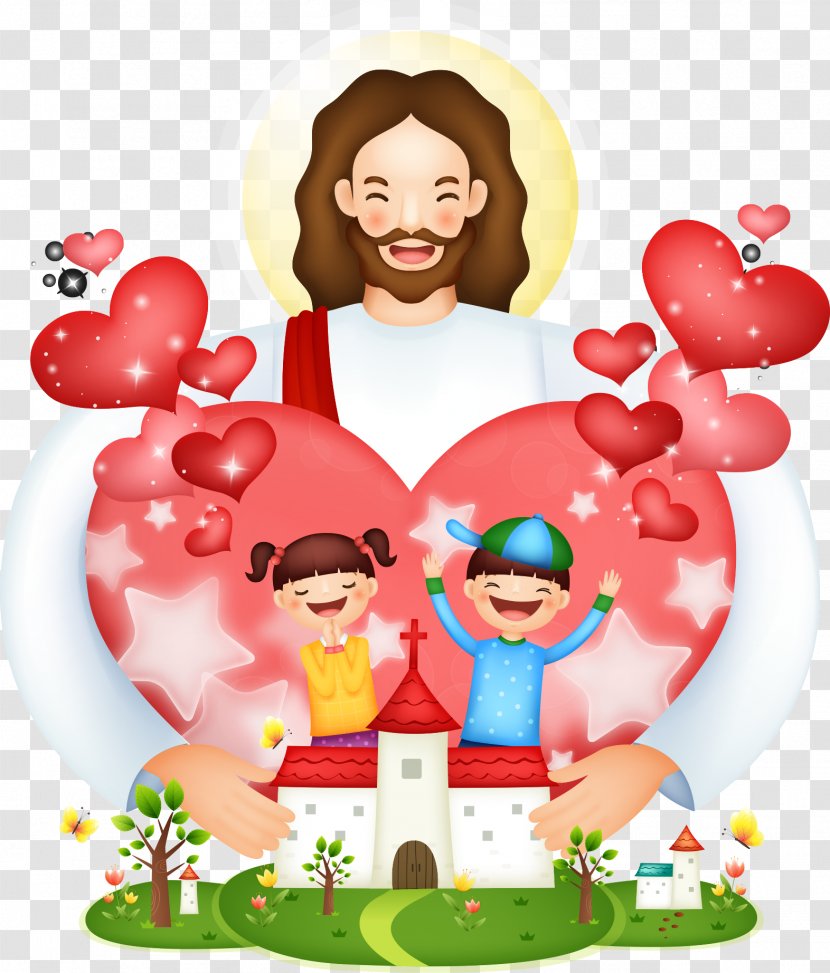 Christianity Illustration - Cartoon - Protection Of Child Jesus Transparent PNG