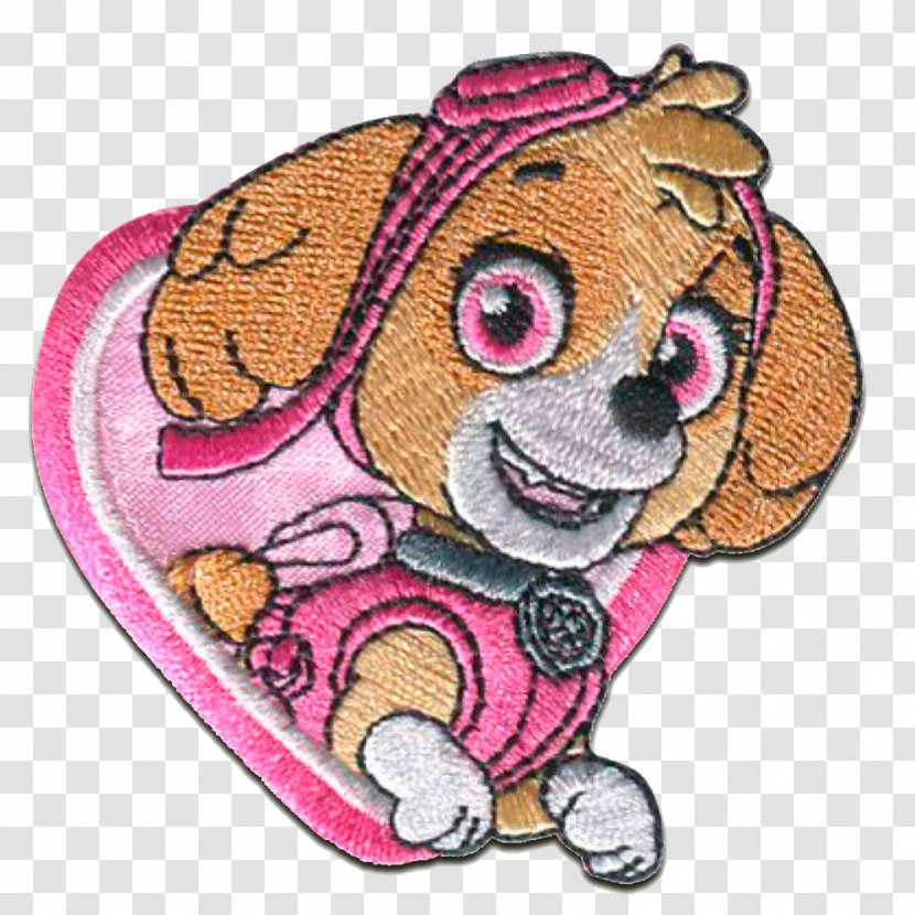 Embroidered Patch Iron-on Embroidery Appliqué Sewing - Flower - Paw Patrol PINK Transparent PNG