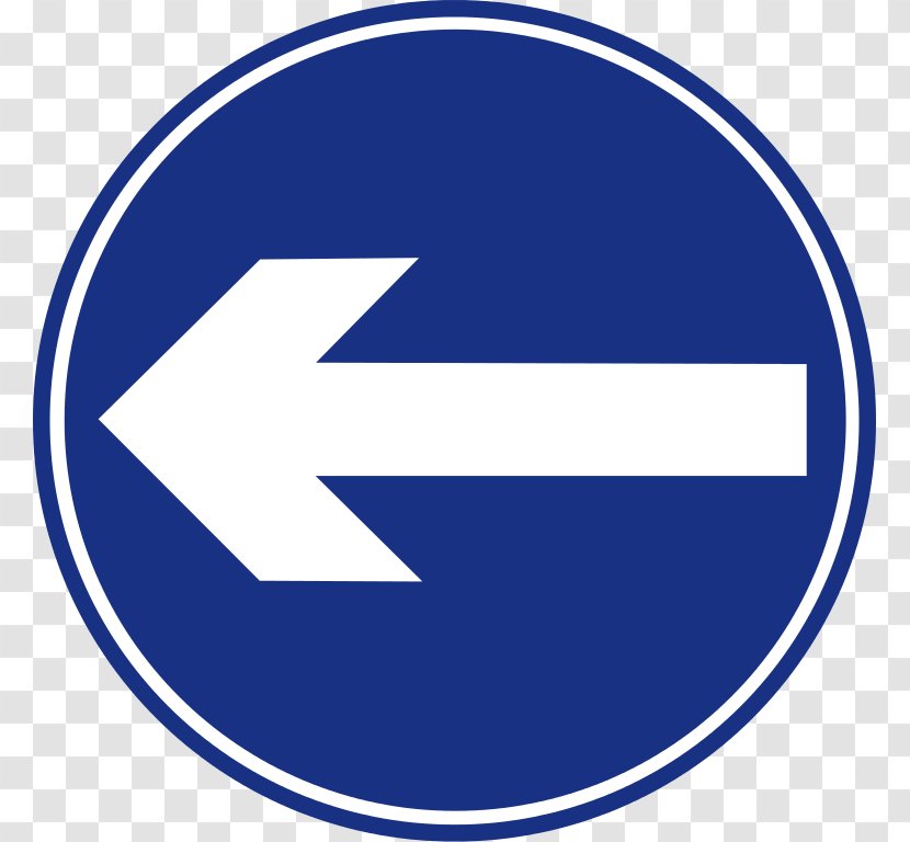 Road Signs In Singapore Mandatory Sign Traffic Regulatory Mauritius - Left And Righthand Transparent PNG