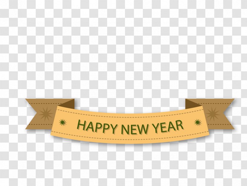 Banner New Year - Text - Happy Tags Transparent PNG