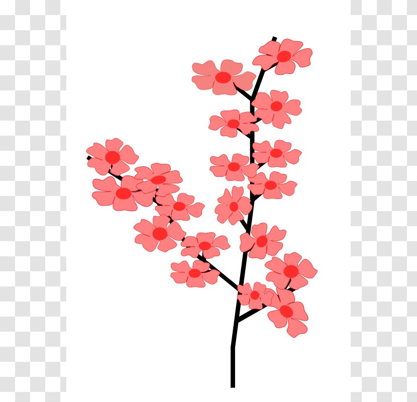 Cherry Blossom Flower Clip Art - Japanese - Free Images Clipart Transparent PNG