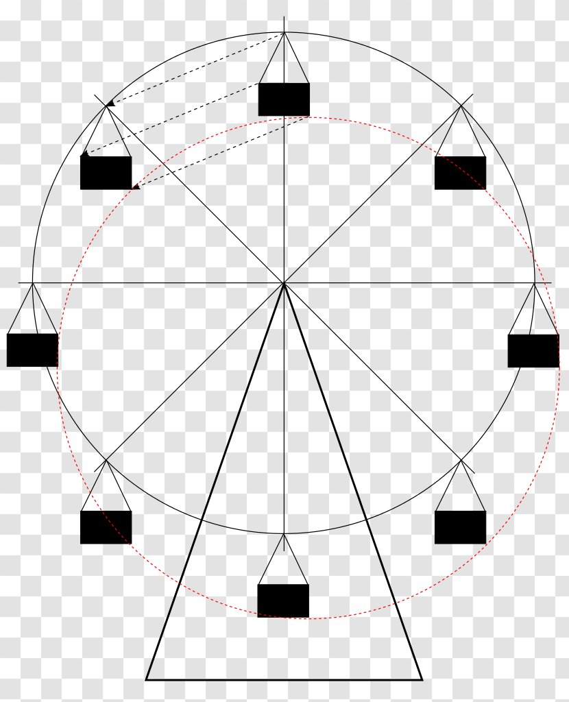 Circle Symmetry Point Pattern - Black And White Transparent PNG