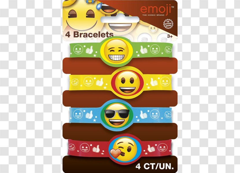 Emoji Party Favor Gel Bracelet Wristband Transparent PNG