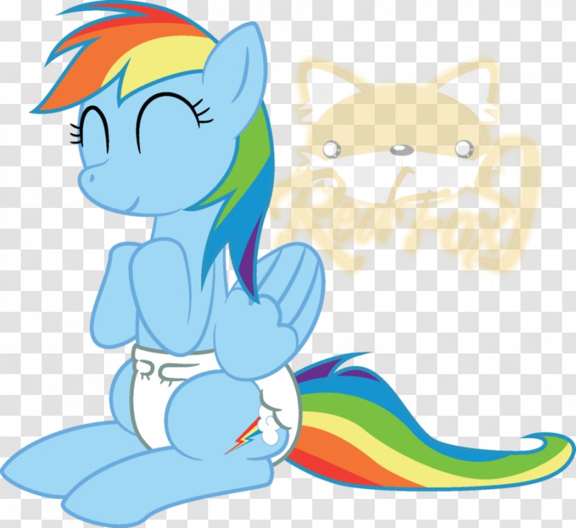 Cat Pony Diaper Rainbow Dash Applejack - Like Mammal Transparent PNG