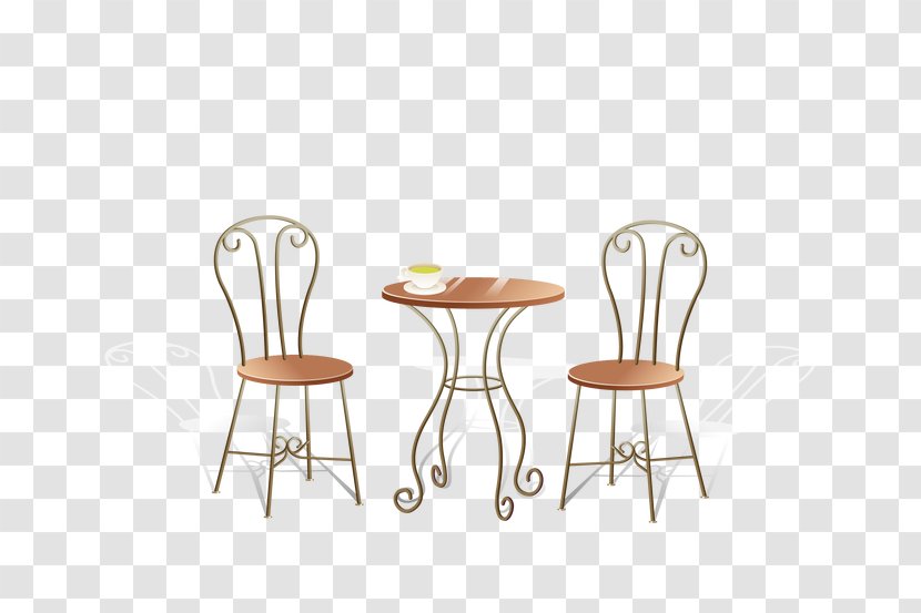 Table Chair Furniture - Stool - Vector European-style Tables And Chairs Transparent PNG