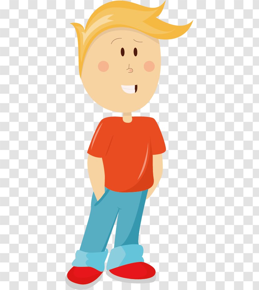 Cartoon Drawing Computer File - Vector Boy Blond Hair Transparent PNG