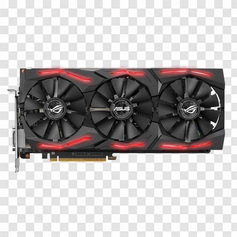 Graphics Cards & Video Adapters ASUS ROG-STRIX-RXVEGA56-O8G-GAMING Radeon RX Vega 56 8GB PC-Software AMD MSI 64 - Computer Component - Cooling Transparent PNG