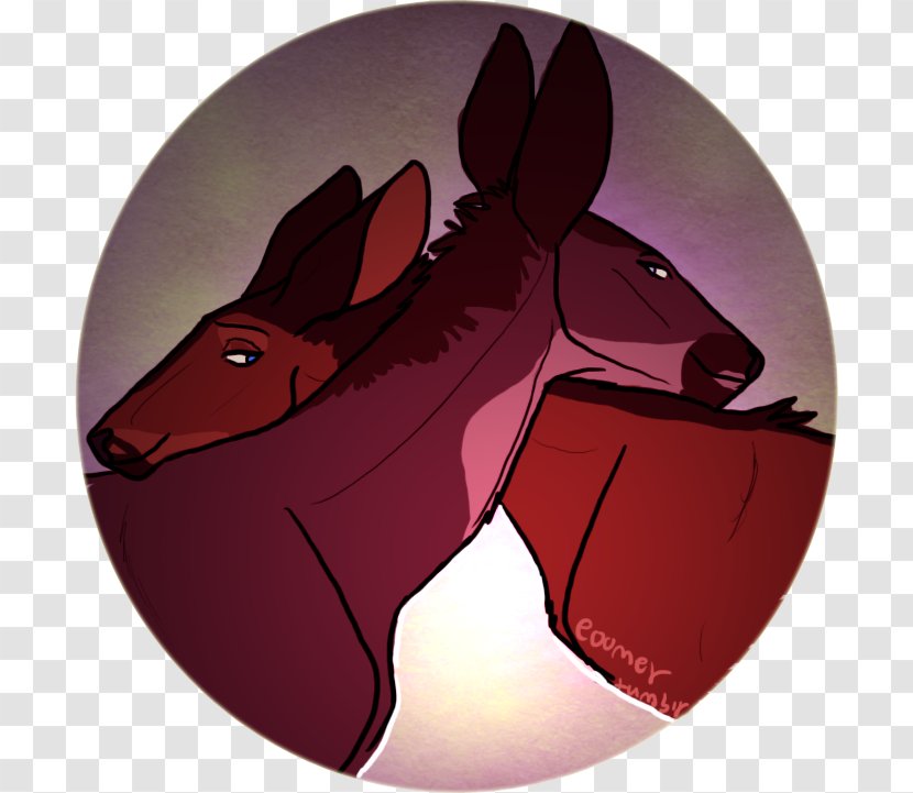Horse Snout Character Fiction Mammal - Red - Love U Mom Transparent PNG