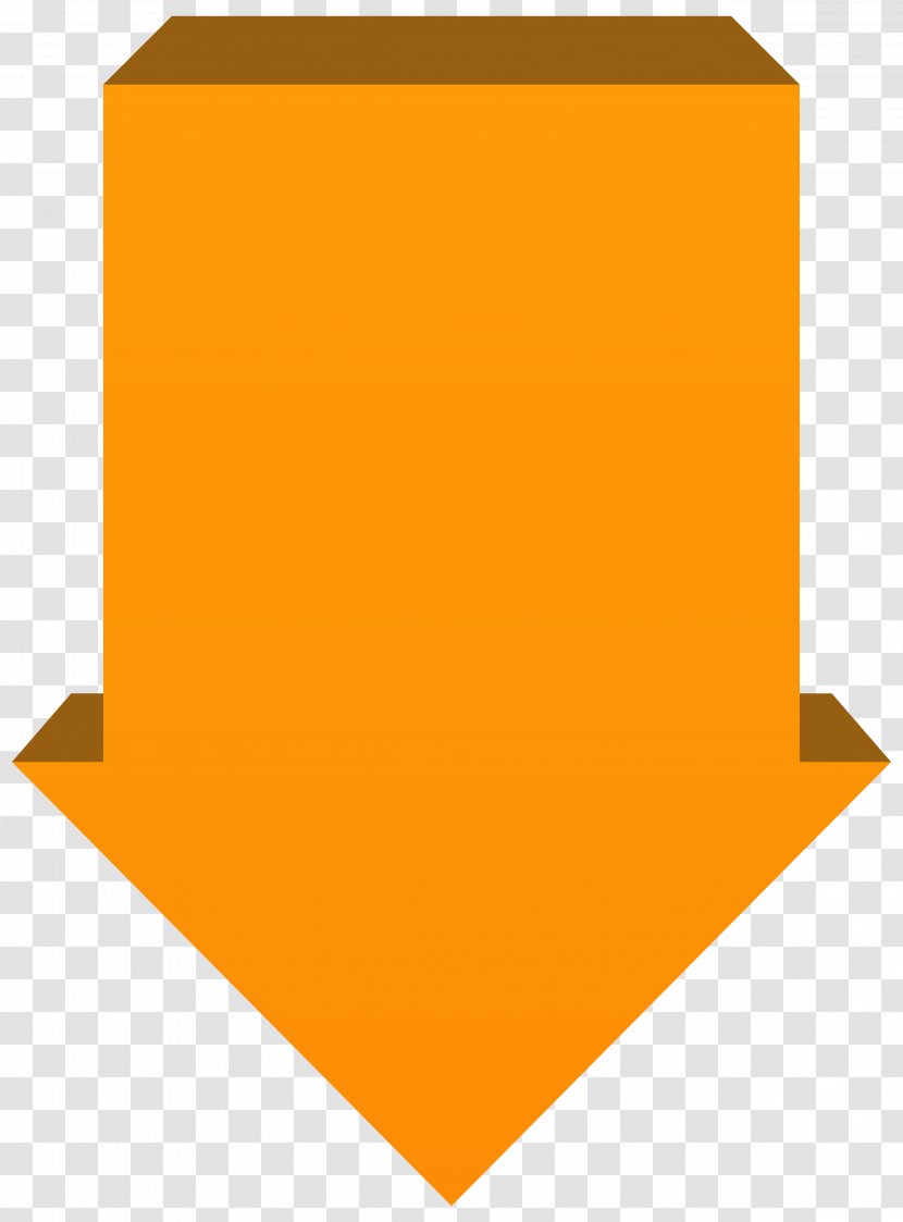 Arrow Clip Art - Material - Orange Down Transparent Image Transparent PNG