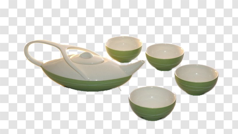 Coffee Cup Porcelain Ceramic Teaware Wallpaper - Dinnerware Set - Green Tea Transparent PNG