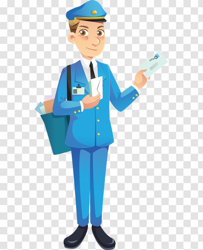 Mail Carrier Clip Art - Standing - Letter Box Transparent PNG