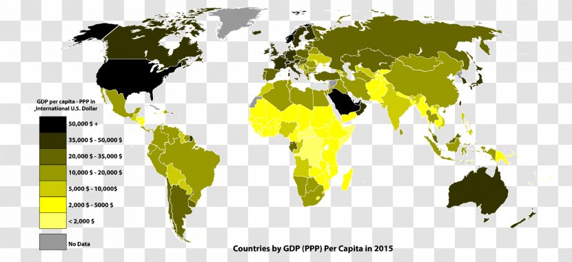 Per Capita Income Purchasing Power Parity World Gross Domestic Product Country - Map Transparent PNG