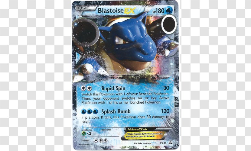 Pokémon Red And Blue X Y Blastoise Trading Card Game - Fauna - Happy Hour Promotion Transparent PNG