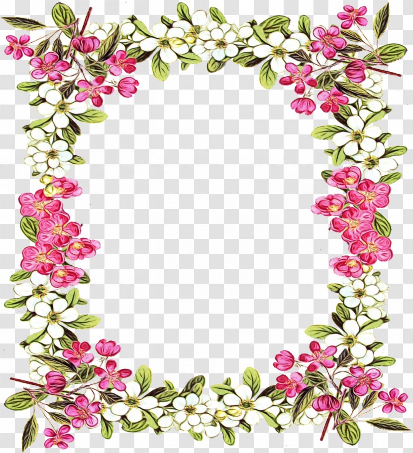 Spring Background Frame - Borders Clip Art - Interior Design Cut Flowers Transparent PNG