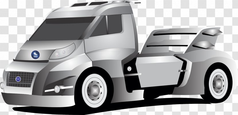Compact Car Van City Motor Vehicle - Vector Transparent PNG