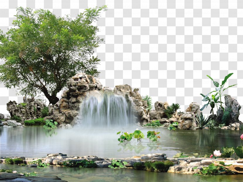 Landscape MPEG-4 Part 14 - Houseplant - Waterfall Transparent PNG