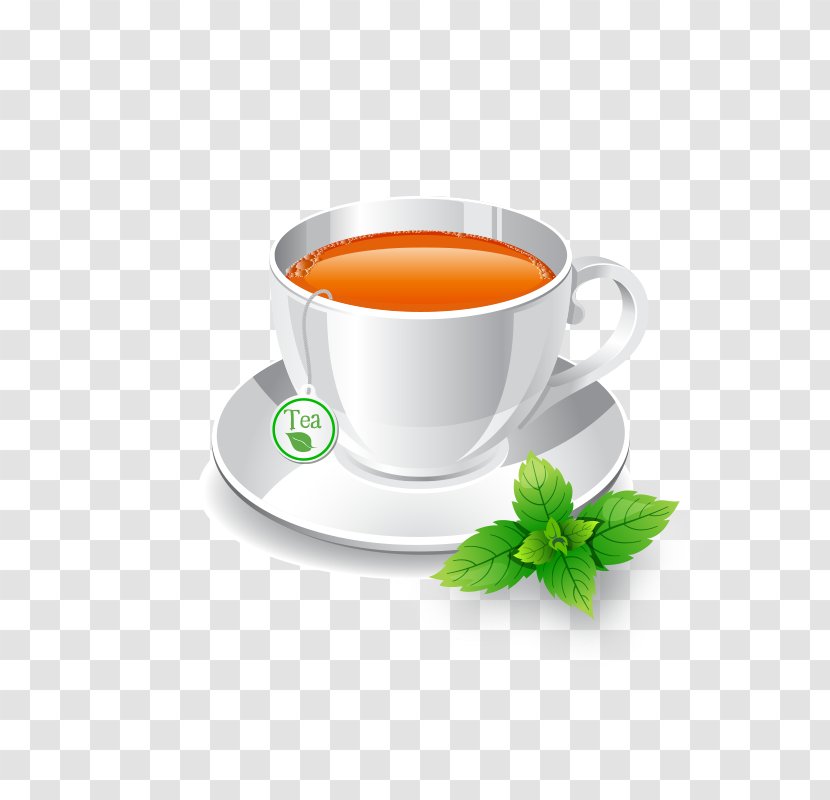 Green Tea Sweet White Cafe - Saucer - Refined Transparent PNG