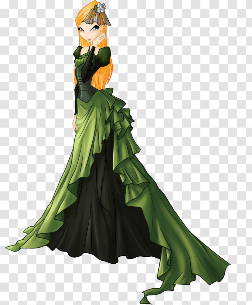 Costume Design Gown Character Fiction - Green Dress Transparent PNG