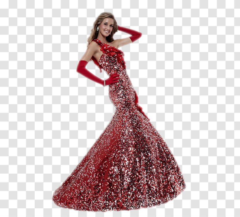 Evening Gown Dress Ball Sequin - Watercolor Transparent PNG