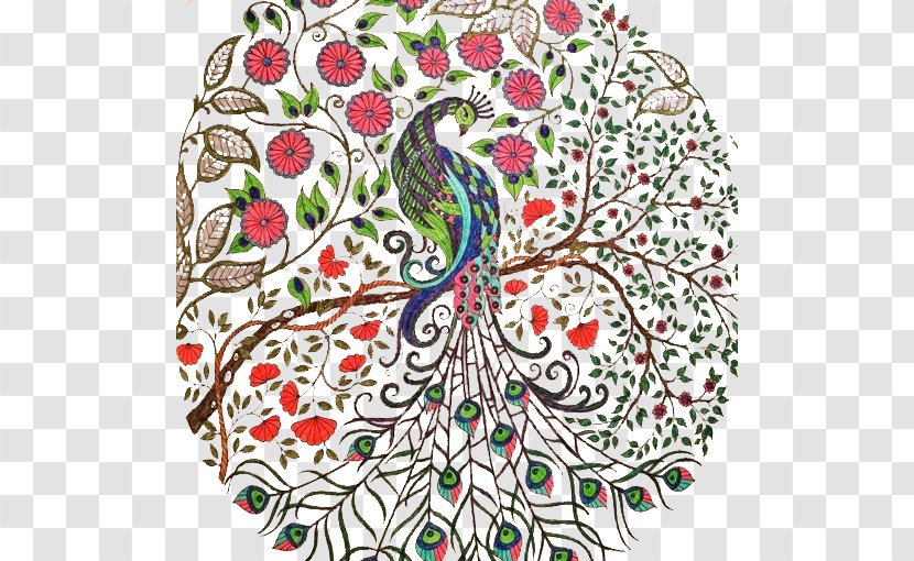 Secret Garden: An Inky Treasure Hunt And Colouring Book The Garden Drawing Coloring Enchanted Forest - Green Peacock Transparent PNG