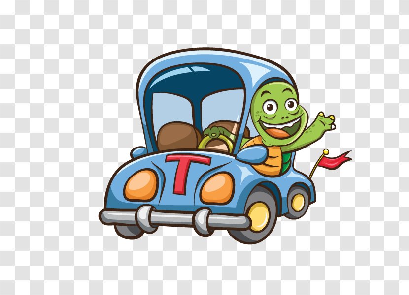 Car Jigsaw Puzzle Vehicle Illustration - Cartoon Turtle Transparent PNG