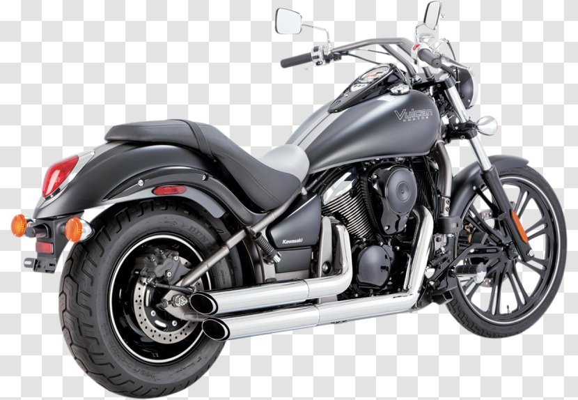 Exhaust System Kawasaki Vulcan 900 Classic Motorcycles - Automotive Tire - Motorcycle Transparent PNG