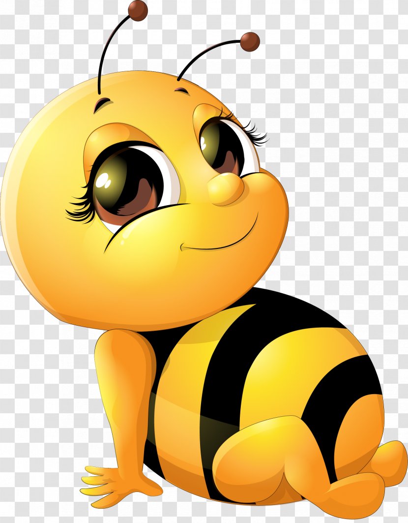 Bee Royalty-free Vector Graphics Clip Art Illustration - Honeybee - Apiary Cartoon Transparent PNG