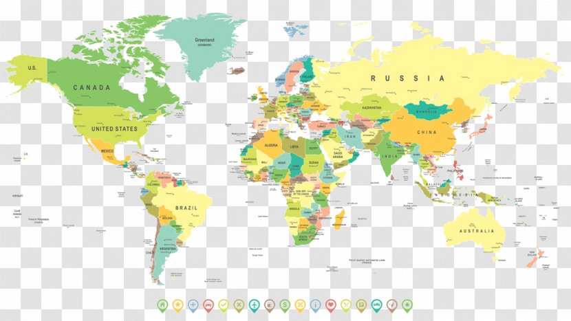 World Map Illustration - Area Transparent PNG