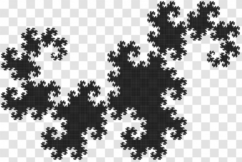 Dragon Curve Fractal Koch Snowflake Space-filling - Cloud - Geometry Transparent PNG