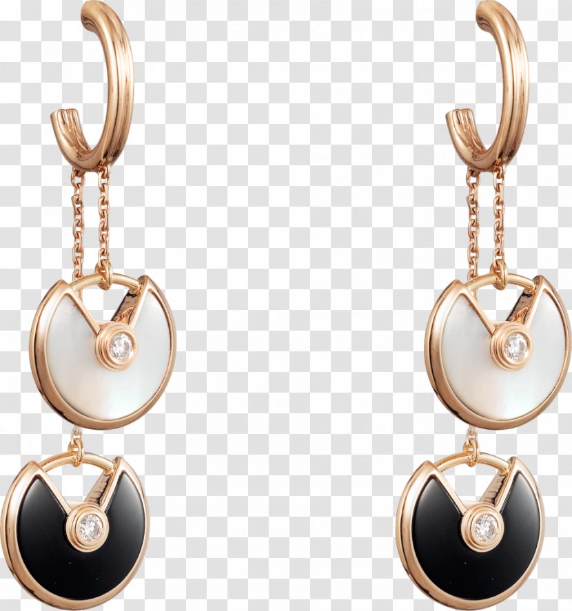 Earring Pearl Onyx Cartier Carat - Earrings - Jewellery Model Transparent PNG