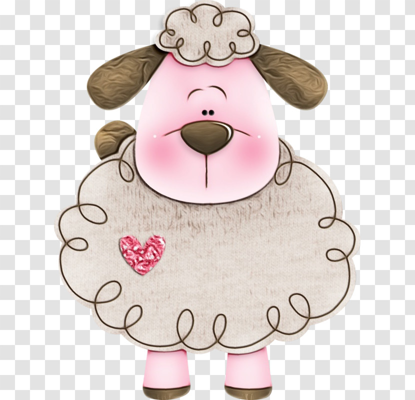 Cartoon Pink Sheep Sheep Livestock Transparent PNG