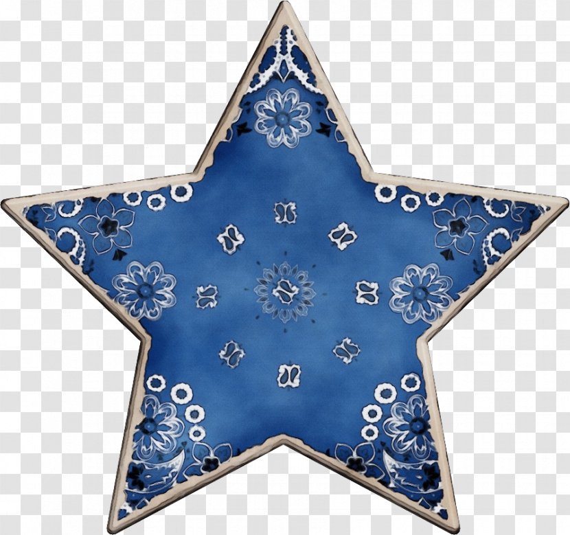 Christmas Ornament - Wet Ink - Snowflake Electric Blue Transparent PNG