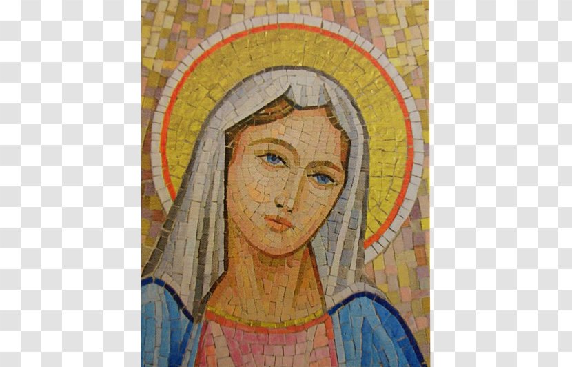 Portrait Madonna Art Mosaic Aureola - Stone Transparent PNG
