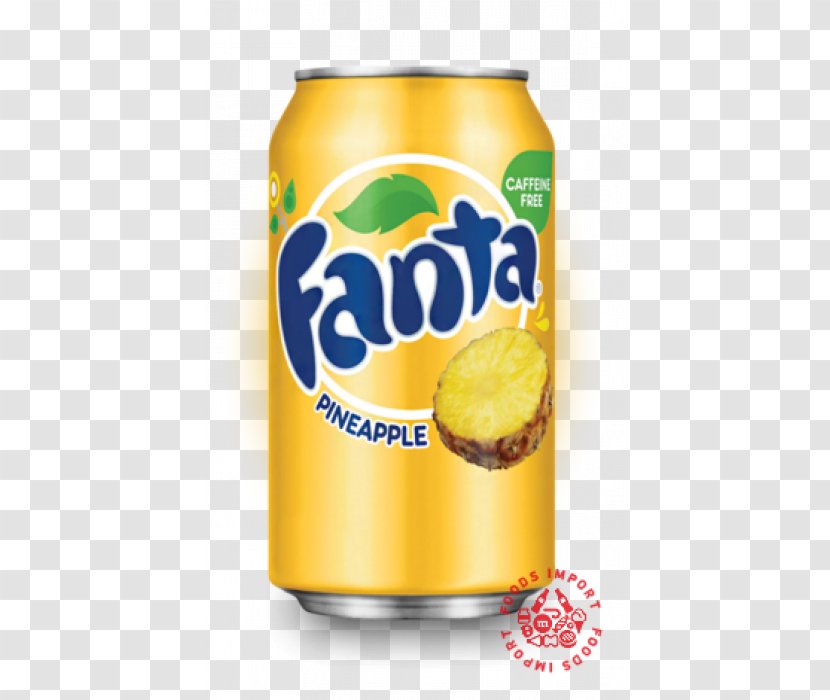 Fanta Fizzy Drinks Cream Soda Orange Soft Drink Coca-Cola - Free Pineapple - Coca Cola Transparent PNG