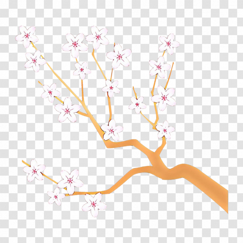 Branch Pink Plant Twig Blossom Transparent PNG