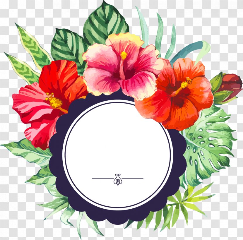 Flower Garden - Hand Painted Watercolor Borders Transparent PNG