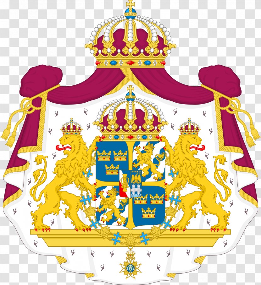 Coat Of Arms Sweden National - Crown - Wales Transparent PNG